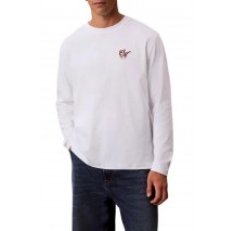 CALVIN KLEIN JEANS SLEEK INTLK SCRIPT CALVIN BAC ΜΠΛΟΥΖΑ ΜΑΚΡΥΜΑΝΙΚΗ ΑΝΔΡΙΚΗ BRIGHT WHITE