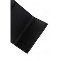 CALVIN KLEIN STONE LOCK SLOUCHY LTHR TRIFOL ΠΟΡΤΟΦΟΛΙ ΓΥΝΑΙΚΕΙΟ BLACK