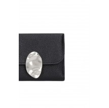 CALVIN KLEIN STONE LOCK SLOUCHY LTHR TRIFOL ΠΟΡΤΟΦΟΛΙ ΓΥΝΑΙΚΕΙΟ BLACK