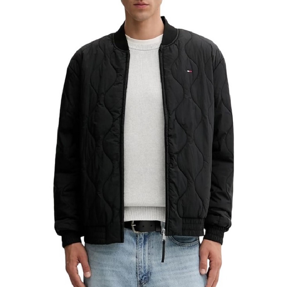 TOMMY JEANS  LW QUILTED BOMBER JACKET ΜΠΟΥΦΑΝ ΑΝΔΡΙΚΟ BLACK