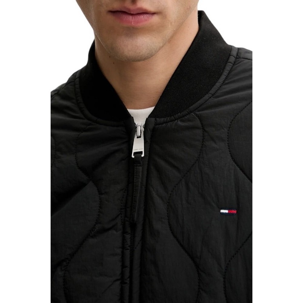TOMMY JEANS  LW QUILTED BOMBER JACKET ΜΠΟΥΦΑΝ ΑΝΔΡΙΚΟ BLACK