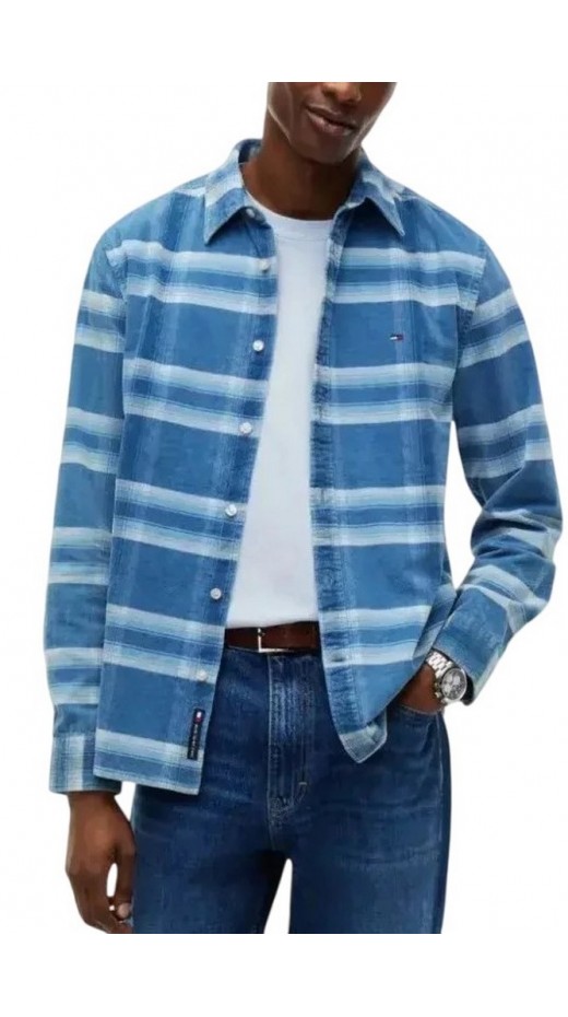 TOMMY JEANS REG PATTERN CORDUROY SHIRT ΠΟΥΚΑΜΙΣΟ ΑΝΔΡΙΚΟ CIEL