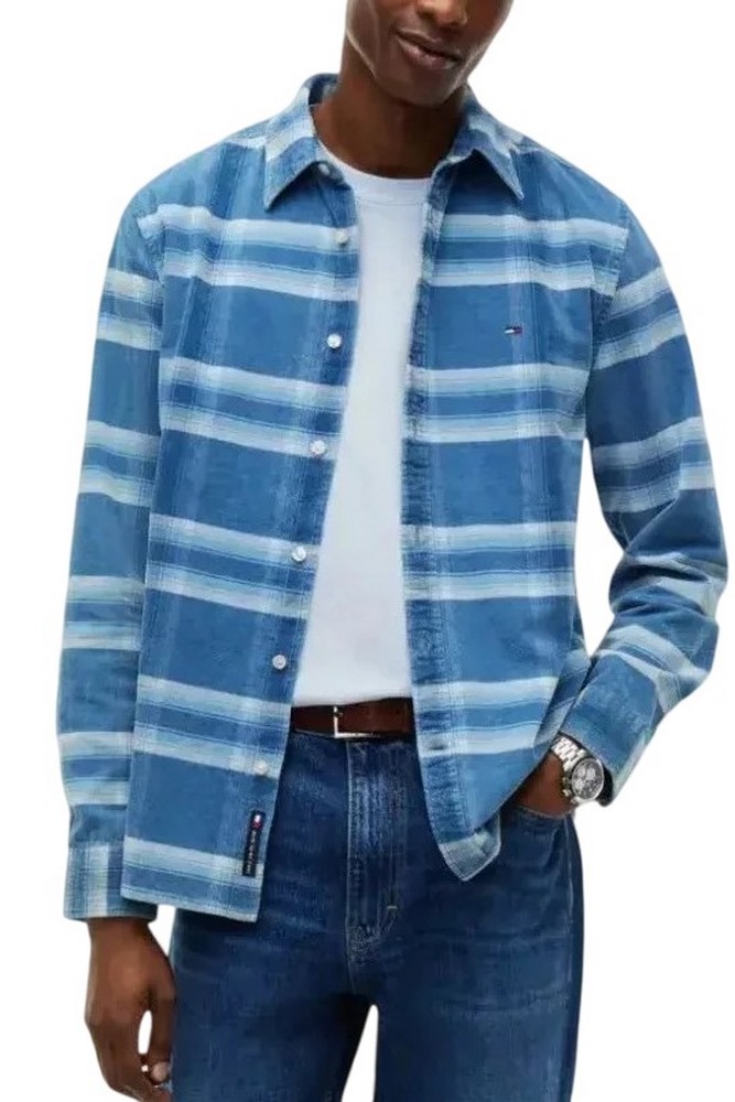 TOMMY JEANS REG PATTERN CORDUROY SHIRT ΠΟΥΚΑΜΙΣΟ ΑΝΔΡΙΚΟ CIEL