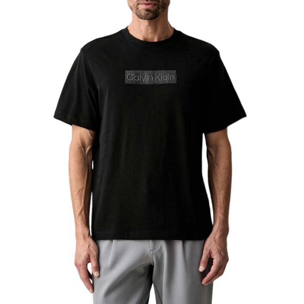 CALVIN KLEIN 20S EU RECT EMBRD CALVIN GRPH T-SHIRT ΜΠΛΟΥΖΑ ΑΝΔΡΙΚΗ BLACK