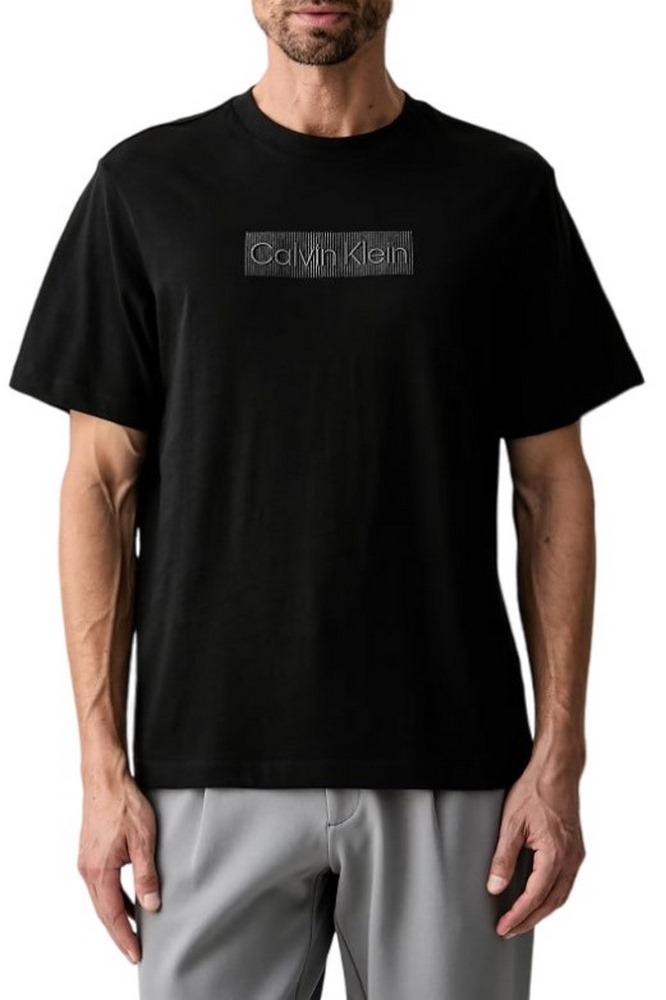 CALVIN KLEIN 20S EU RECT EMBRD CALVIN GRPH T-SHIRT ΜΠΛΟΥΖΑ ΑΝΔΡΙΚΗ BLACK