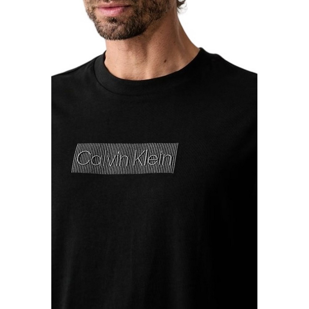 CALVIN KLEIN 20S EU RECT EMBRD CALVIN GRPH T-SHIRT ΜΠΛΟΥΖΑ ΑΝΔΡΙΚΗ BLACK