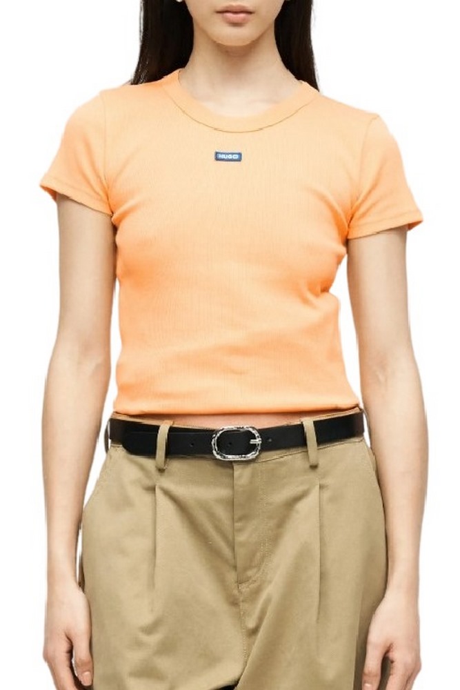 HUGO BOSS JERSEY BABY TEE B T-SHIRT ΜΠΛΟΥΖΑ ΓΥΝΑΙΚΕΙΑ ORANGE