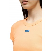 HUGO BOSS JERSEY BABY TEE B T-SHIRT ΜΠΛΟΥΖΑ ΓΥΝΑΙΚΕΙΑ ORANGE