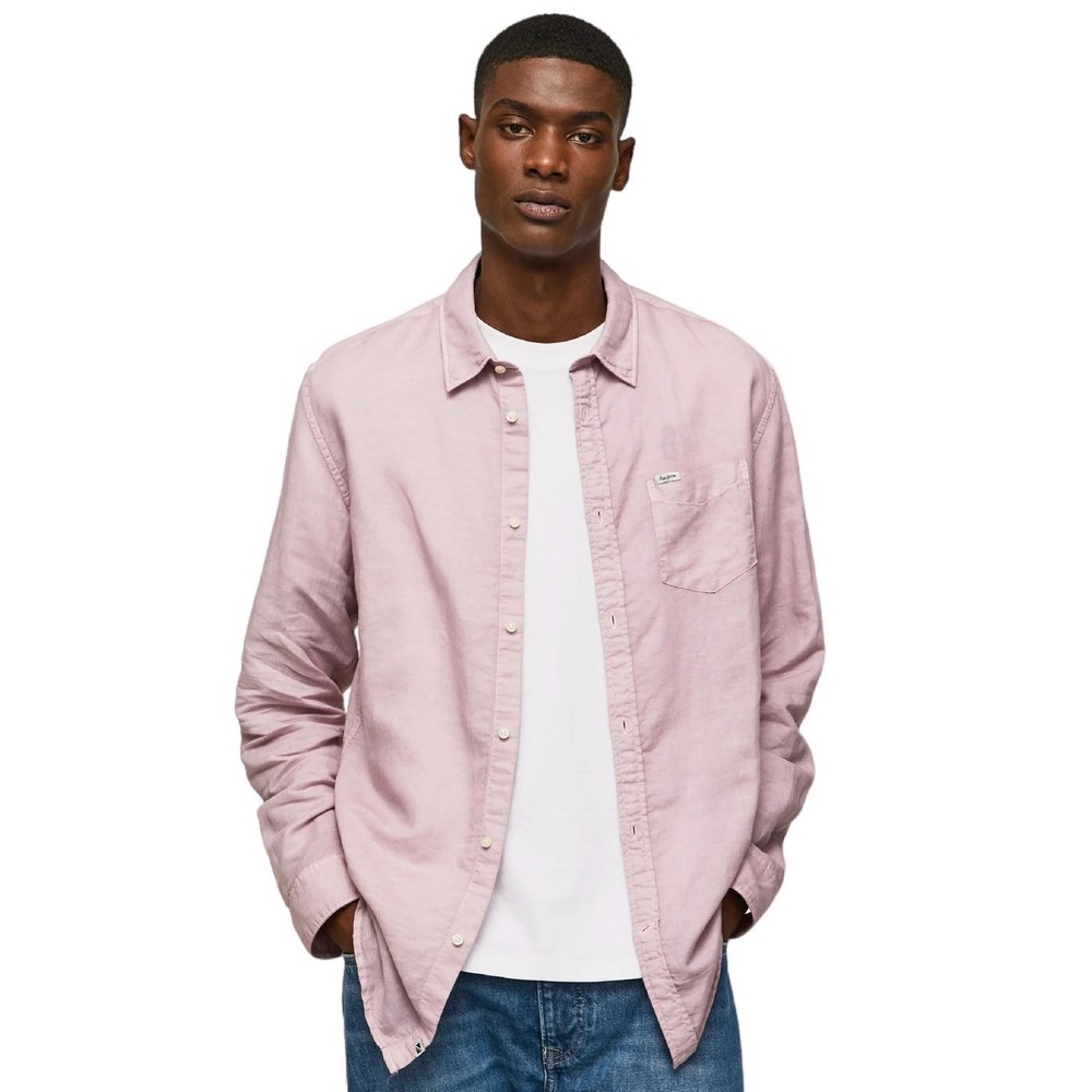 PEPE JEANS PARKER LONG ΠΟΥΚΑΜΙΣΟ ΑΝΔΡΙΚΟ PINK