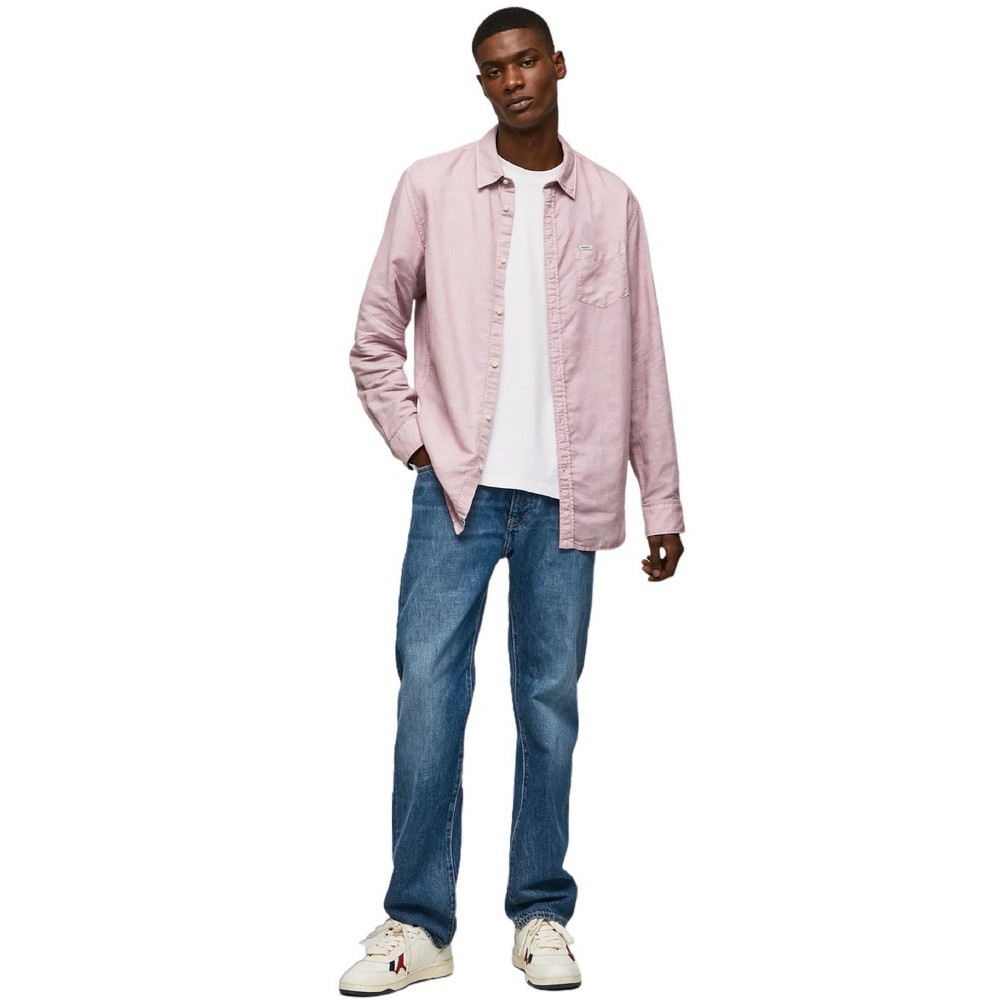 PEPE JEANS PARKER LONG ΠΟΥΚΑΜΙΣΟ ΑΝΔΡΙΚΟ PINK