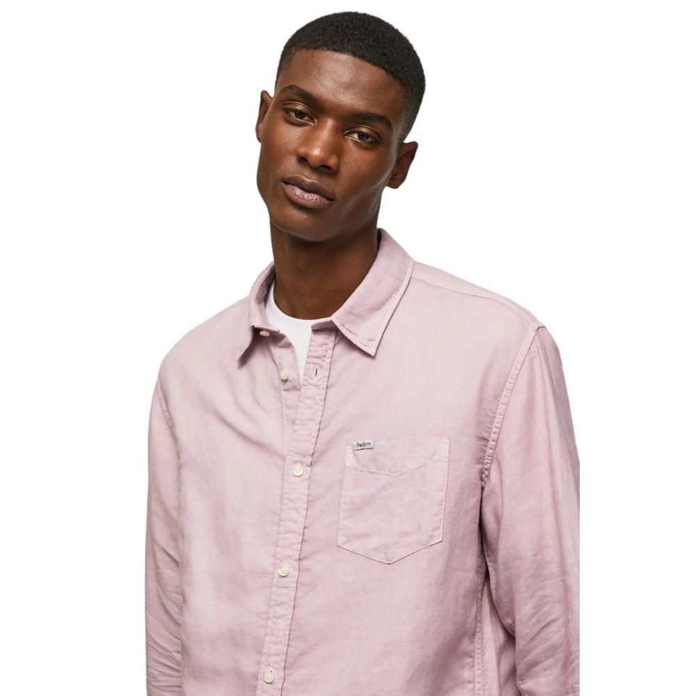 PEPE JEANS PARKER LONG ΠΟΥΚΑΜΙΣΟ ΑΝΔΡΙΚΟ PINK