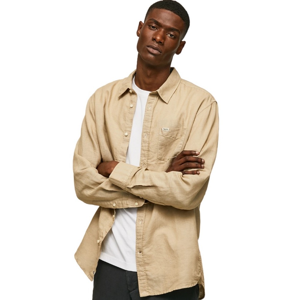 PEPE JEANS PARKER LONG ΠΟΥΚΑΜΙΣΟ ΑΝΔΡΙΚΟ BEIGE