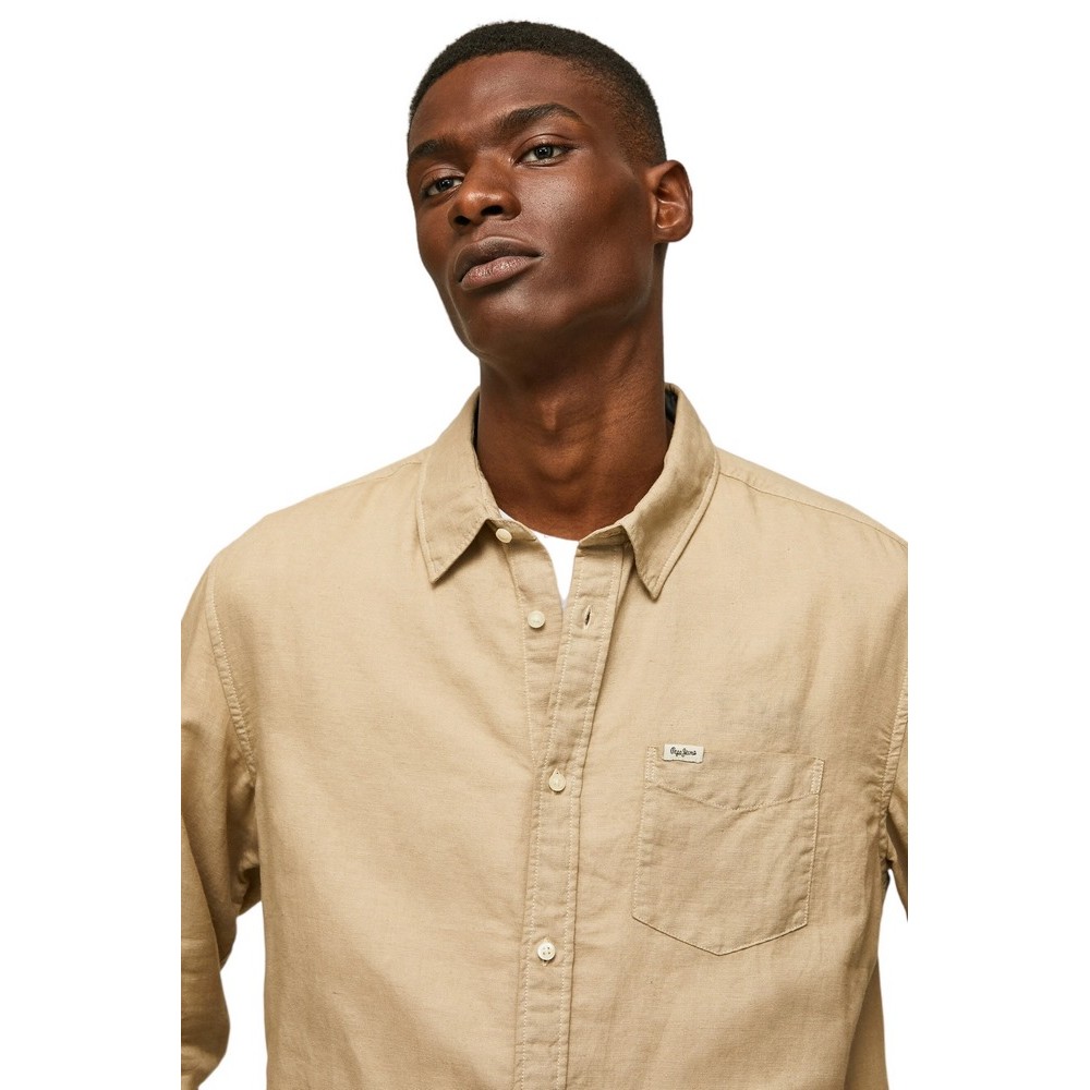 PEPE JEANS PARKER LONG ΠΟΥΚΑΜΙΣΟ ΑΝΔΡΙΚΟ BEIGE