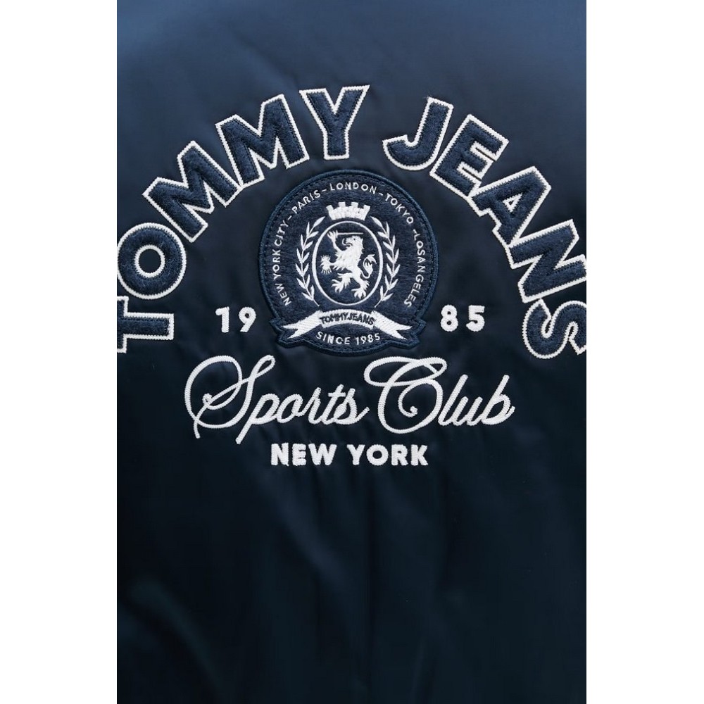 TOMMY JEANS COLLAR SATIN VARSITY JACKET ΜΠΟΥΦΑΝ ΓΥΝΑΙΚΕΙΟ NAVY