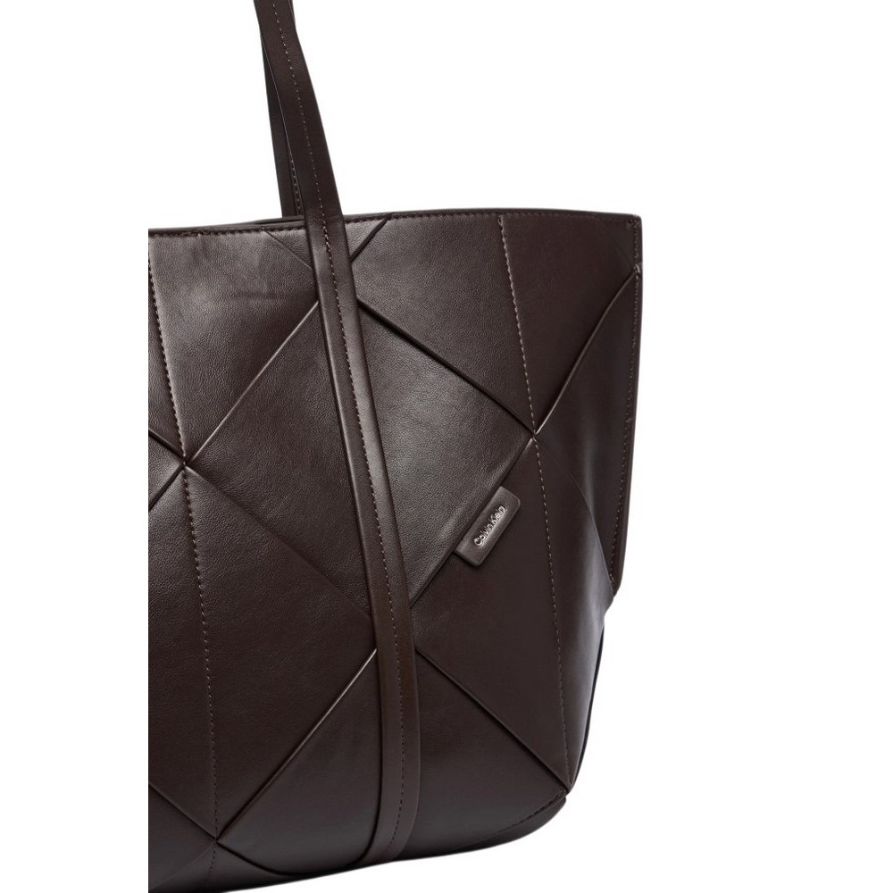 CALVIN KLEIN WOVEN MEDIUM CARRYALL ΤΣΑΝΤΑ ΓΥΝΑΙΚΕΙΑ BROWN