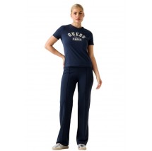 GUESS ANITA CN T-SHIRT ΜΠΛΟΥΖΑ ΓΥΝΑΙΚΕΙΑ BLUE