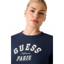 GUESS ANITA CN T-SHIRT ΜΠΛΟΥΖΑ ΓΥΝΑΙΚΕΙΑ BLUE