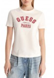 GUESS ANITA CN T-SHIRT ΜΠΛΟΥΖΑ ΓΥΝΑΙΚΕΙΑ WHITE