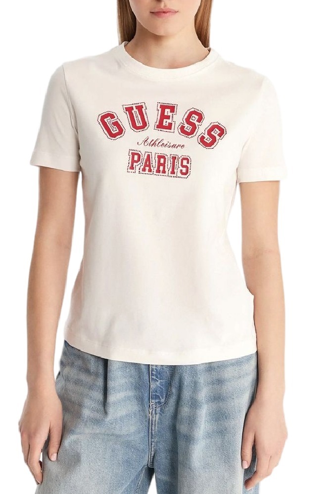 GUESS ANITA CN T-SHIRT ΜΠΛΟΥΖΑ ΓΥΝΑΙΚΕΙΑ WHITE