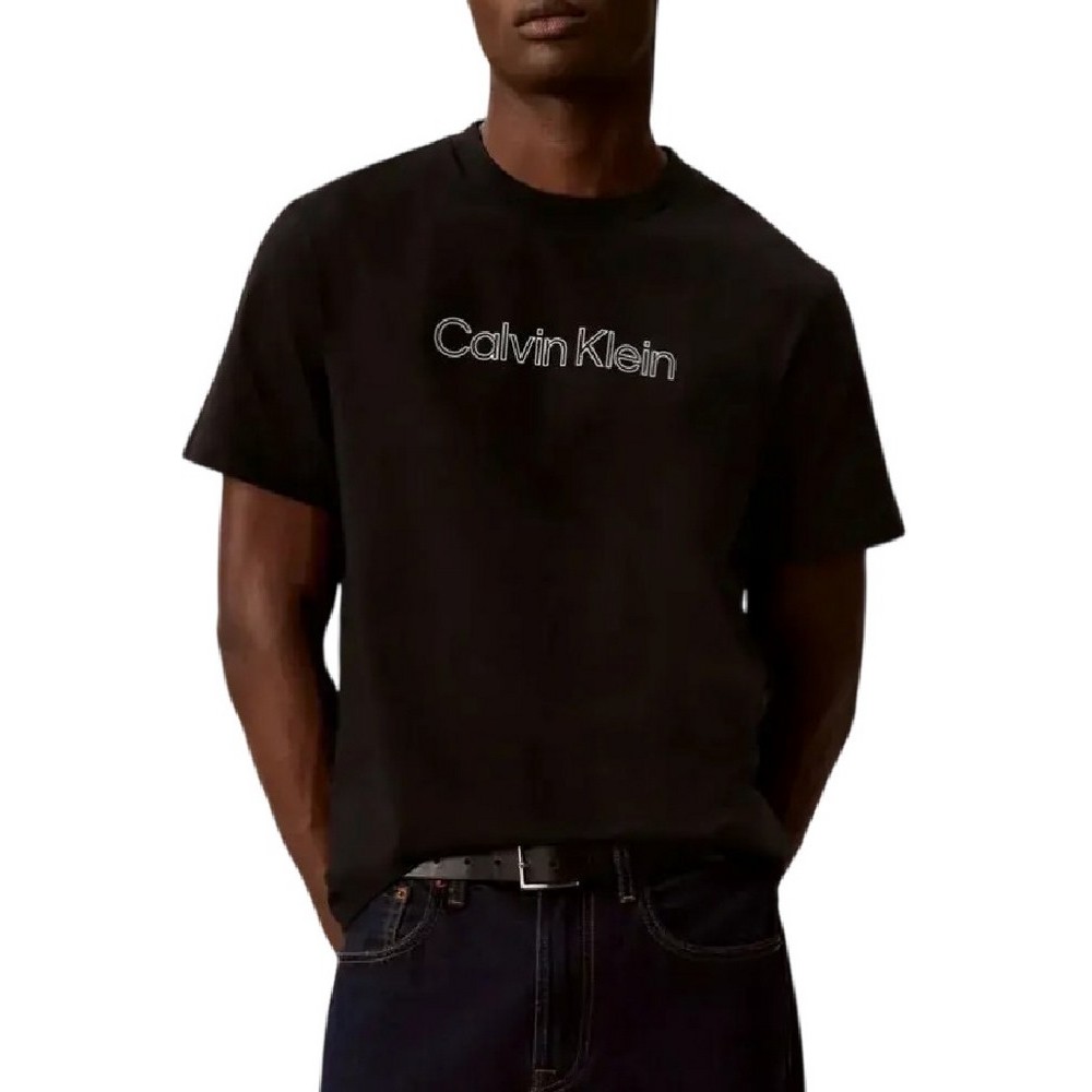 CALVIN KLEIN JEANS 20s EU SPW HD SHIN STNDRD GRA T-SHIRT ΜΠΛΟΥΖΑ ΑΝΔΡΙΚΗ BLACK