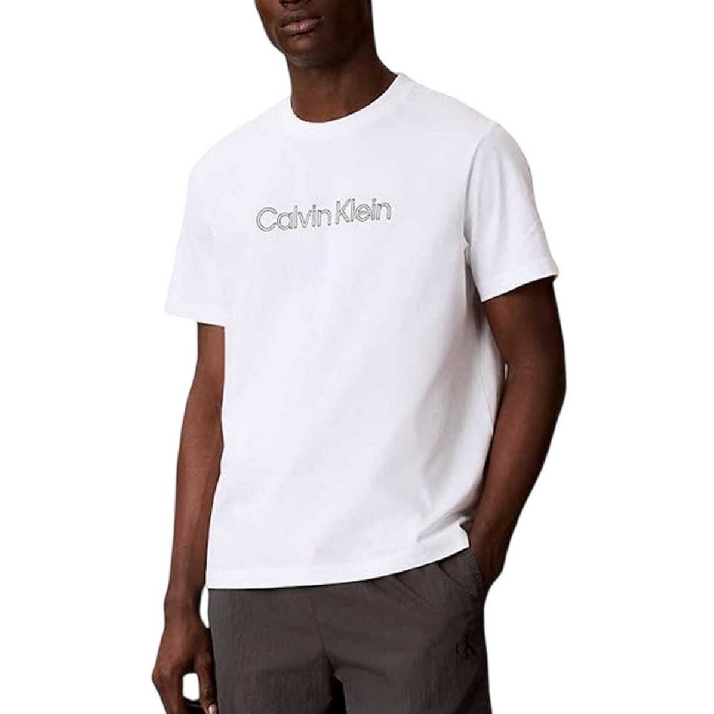 CALVIN KLEIN JEANS 20s EU SPW HD SHIN STNDRD GRA T-SHIRT ΜΠΛΟΥΖΑ ΑΝΔΡΙΚΗ BRIGHT WHITE