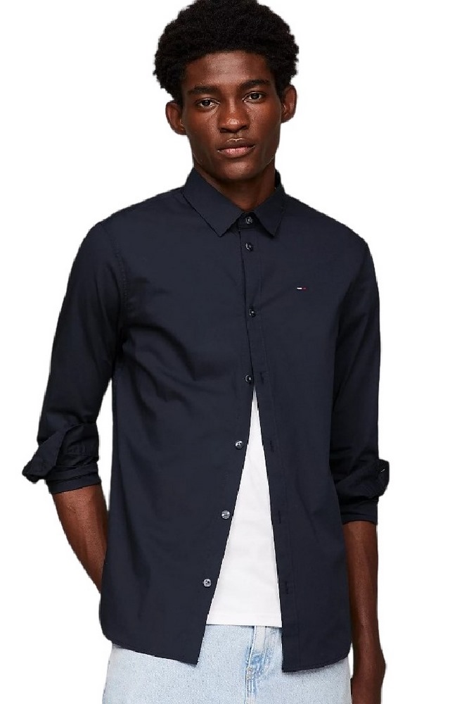 TOMMY JEANS ORIGINAL STRETCH SHIRT ΠΟΥΚΑΜΙΣΟ ΑΝΔΡΙΚΟ BLACK