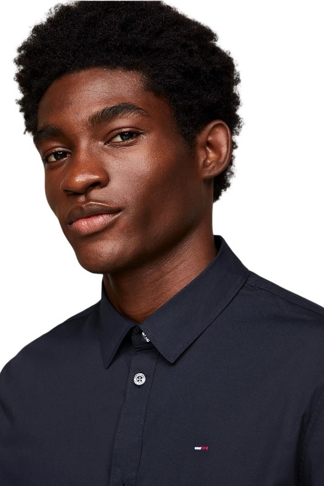 TOMMY JEANS ORIGINAL STRETCH SHIRT ΠΟΥΚΑΜΙΣΟ ΑΝΔΡΙΚΟ BLACK