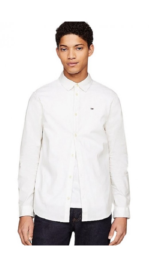 TOMMY HILFIGER TJM ORIGINAL STRETCH SHIRT ΠΟΥΚΑΜΙΣΟ ΑΝΔΡΙΚΟ WHITE
