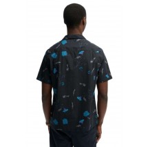 SUPERDRY D3 OVIN CABANA PRINT SHIRT ΠΟΥΚΑΜΙΣΟ ΑΝΔΡΙΚΟ BLACK