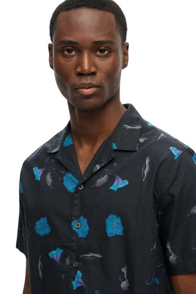 SUPERDRY D3 OVIN CABANA PRINT SHIRT ΠΟΥΚΑΜΙΣΟ ΑΝΔΡΙΚΟ BLACK