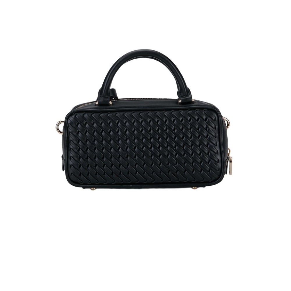 GUESS KORA MINI BOX SATCHEL ΤΣΑΝΤΑ ΓΥΝΑΙΚΕΙΑ BLACK