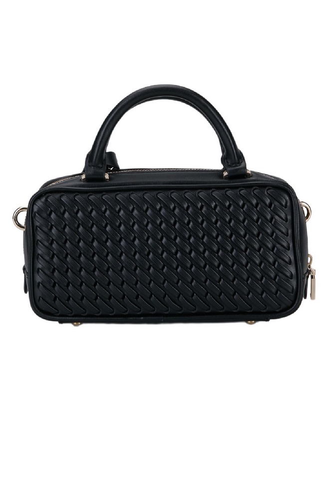 GUESS KORA MINI BOX SATCHEL ΤΣΑΝΤΑ ΓΥΝΑΙΚΕΙΑ BLACK