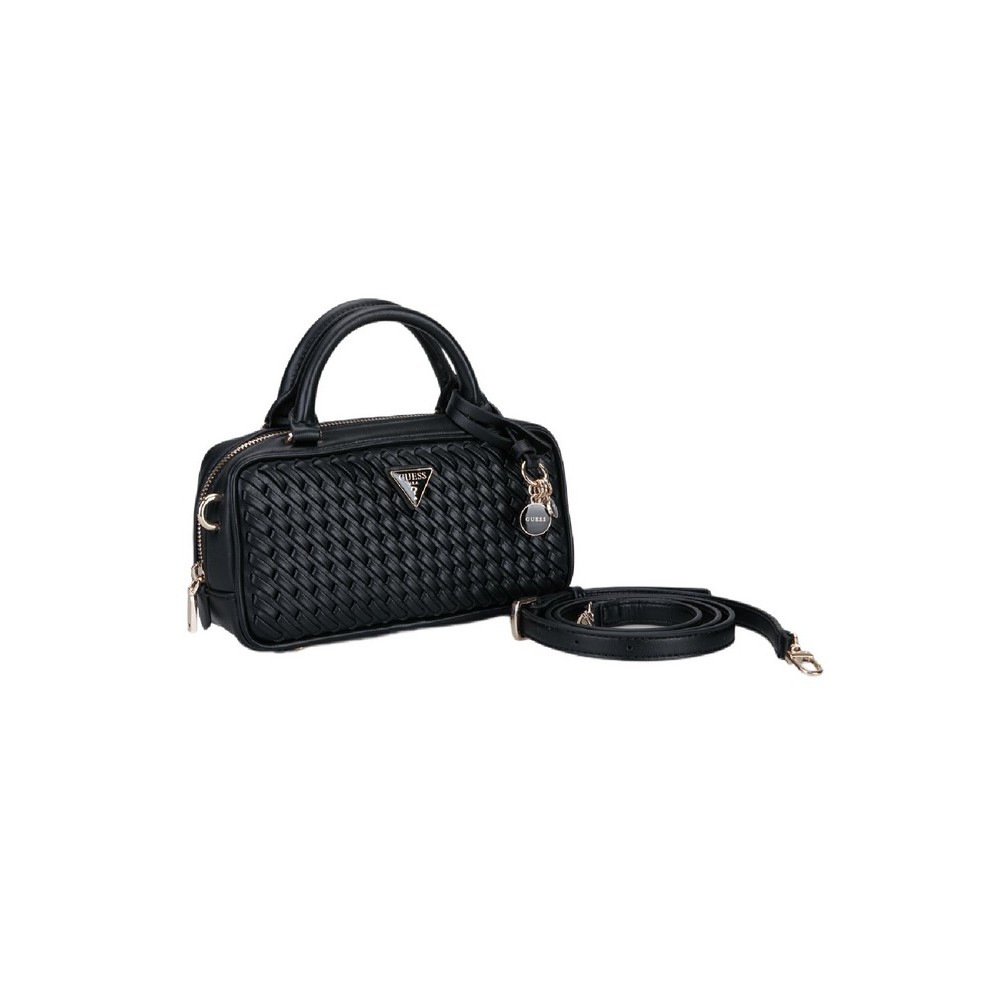 GUESS KORA MINI BOX SATCHEL ΤΣΑΝΤΑ ΓΥΝΑΙΚΕΙΑ BLACK