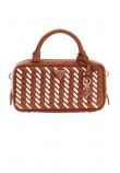 GUESS KORA MINI BOX SATCHEL ΤΣΑΝΤΑ ΓΥΝΑΙΚΕΙΑ CARAMEL