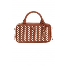 GUESS KORA MINI BOX SATCHEL ΤΣΑΝΤΑ ΓΥΝΑΙΚΕΙΑ CARAMEL