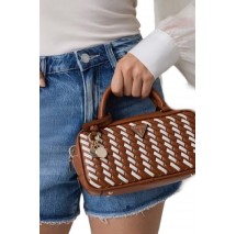 GUESS KORA MINI BOX SATCHEL ΤΣΑΝΤΑ ΓΥΝΑΙΚΕΙΑ CARAMEL