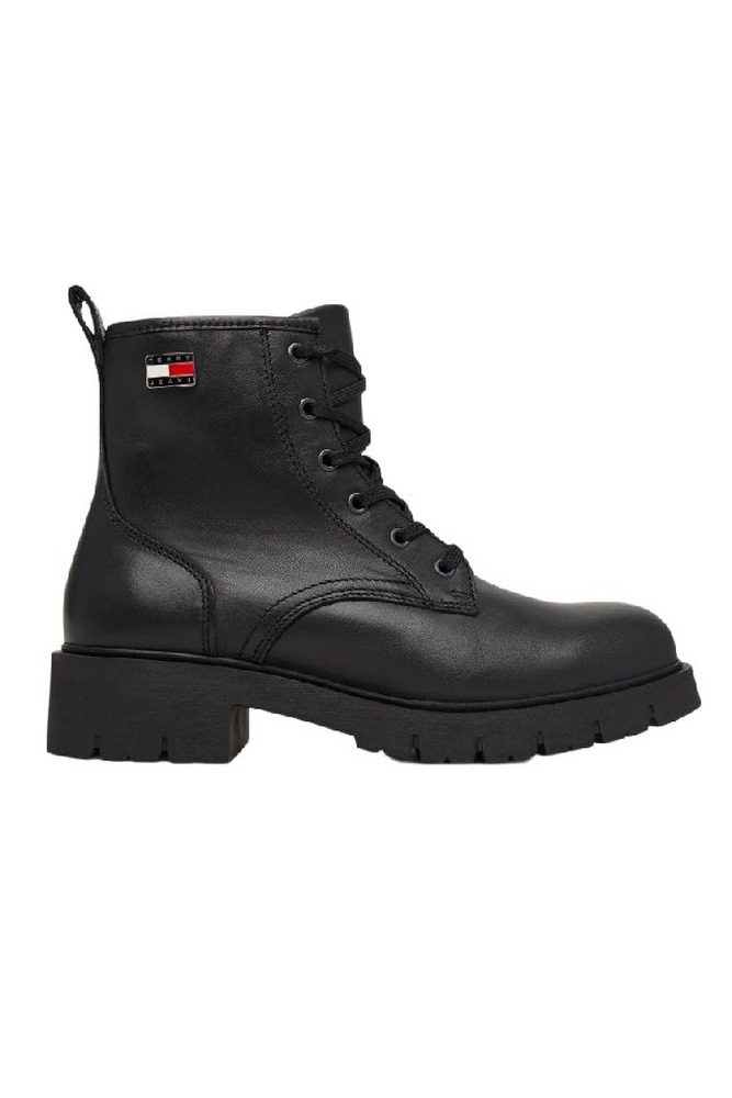 TOMMY JEANS CLEATED LACE UP BOOTS ΠΑΠΟΥΤΣΙ ΓΥΝΑΙΚΕΙΟ BLACK