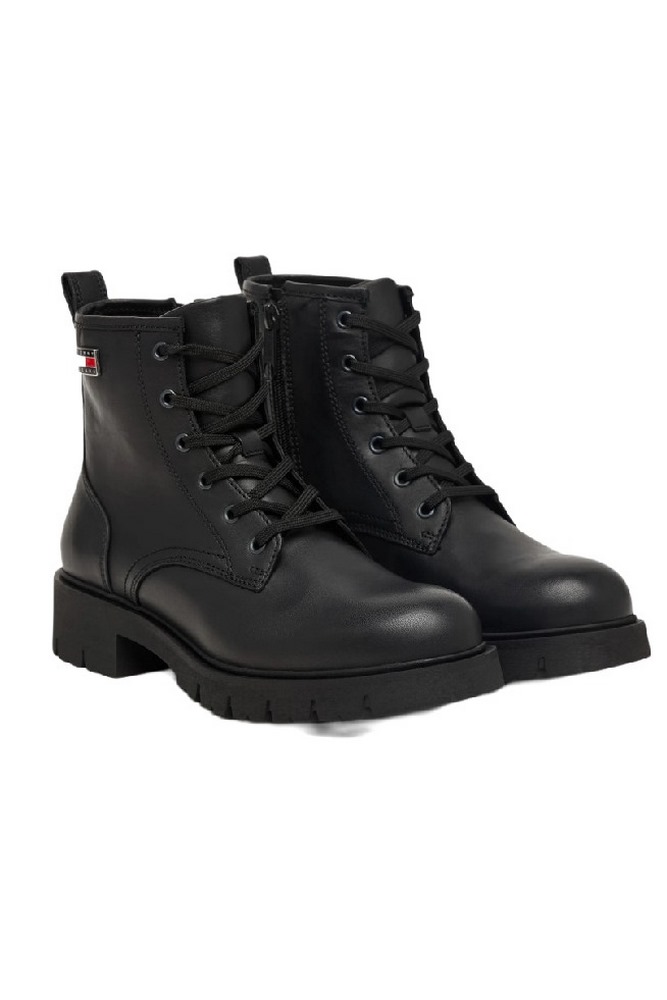 TOMMY JEANS CLEATED LACE UP BOOTS ΠΑΠΟΥΤΣΙ ΓΥΝΑΙΚΕΙΟ BLACK