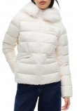 TOMMY JEANS SLIM HOOD PUFFER DOWN EXT ΜΠΟΥΦΑΝ ΓΥΝΑΙΚΕΙΟ OFF WHITE