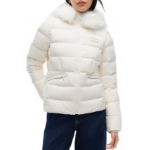 TOMMY JEANS SLIM HOOD PUFFER DOWN EXT ΜΠΟΥΦΑΝ ΓΥΝΑΙΚΕΙΟ OFF WHITE