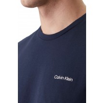 CALVIN KLEIN MICRO LOGO CREWNECK T-SHIRT ΜΠΛΟΥΖΑ ΑΝΔΡΙΚΗ NAVY