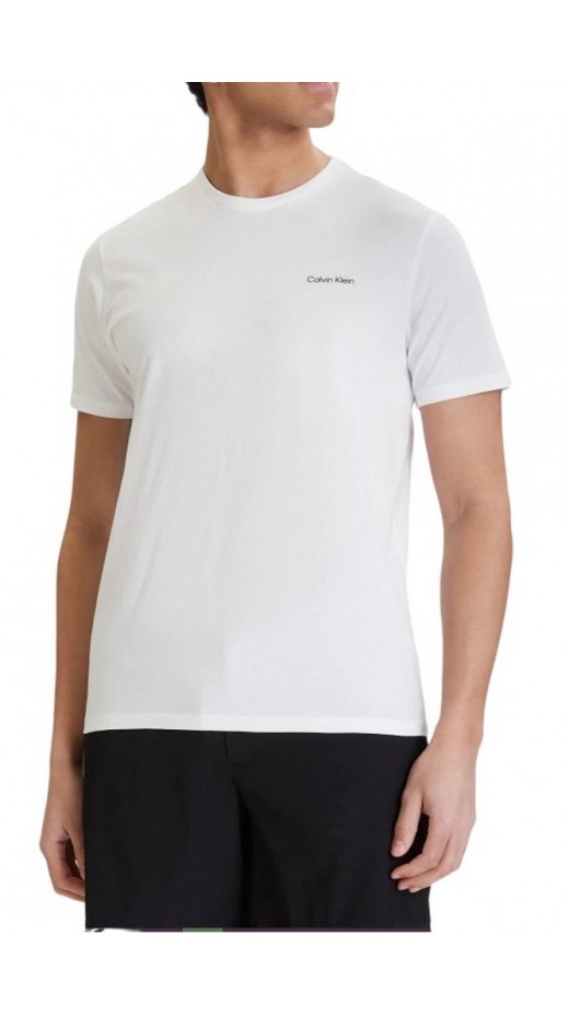 CALVIN KLEIN MICRO LOGO CREWNECK T-SHIRT ΜΠΛΟΥΖΑ ΑΝΔΡΙΚΗ BRIGHT WHITE