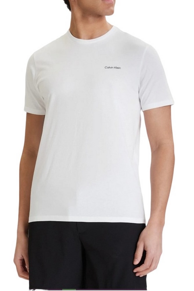 CALVIN KLEIN MICRO LOGO CREWNECK T-SHIRT ΜΠΛΟΥΖΑ ΑΝΔΡΙΚΗ BRIGHT WHITE