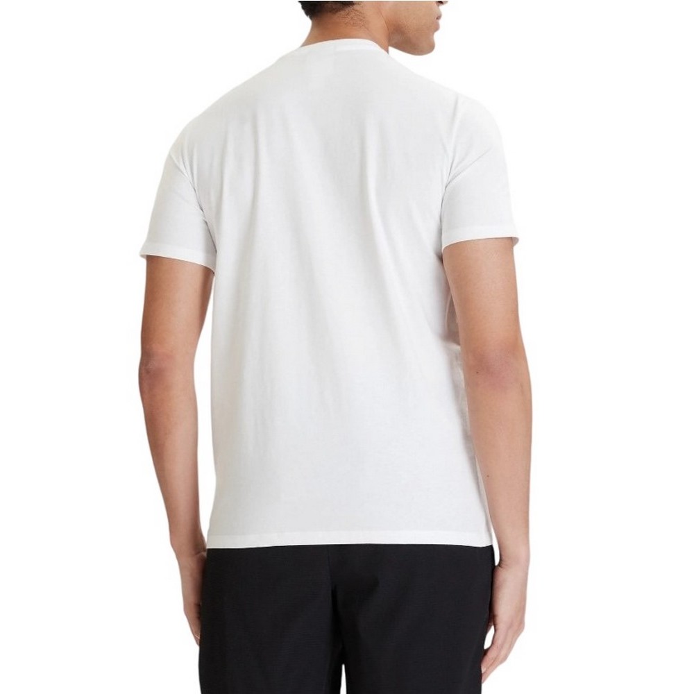 CALVIN KLEIN MICRO LOGO CREWNECK T-SHIRT ΜΠΛΟΥΖΑ ΑΝΔΡΙΚΗ BRIGHT WHITE