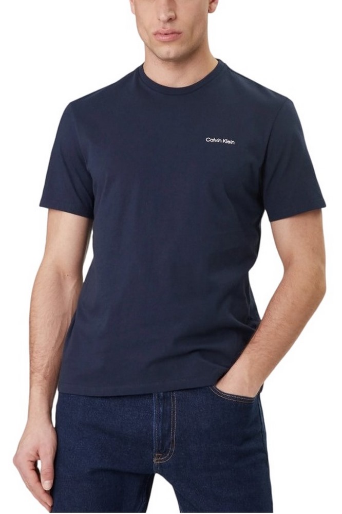 CALVIN KLEIN MICRO LOGO CREWNECK T-SHIRT ΜΠΛΟΥΖΑ ΑΝΔΡΙΚΗ NAVY