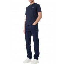 CALVIN KLEIN MICRO LOGO CREWNECK T-SHIRT ΜΠΛΟΥΖΑ ΑΝΔΡΙΚΗ NAVY