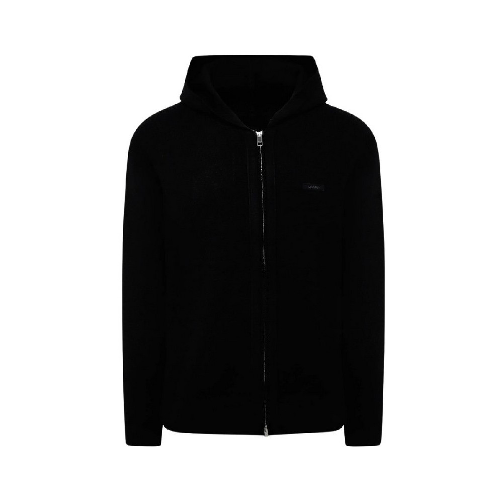 CALVIN KLEIN TECH KNIT HOODED FZ SWEATER ΖΑΚΕΤΑ ΠΛΕΚΤΗ ΑΝΔΡΙΚΗ BLACK