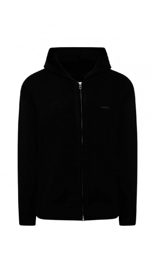 CALVIN KLEIN TECH KNIT HOODED FZ SWEATER ΖΑΚΕΤΑ ΠΛΕΚΤΗ ΑΝΔΡΙΚΗ BLACK