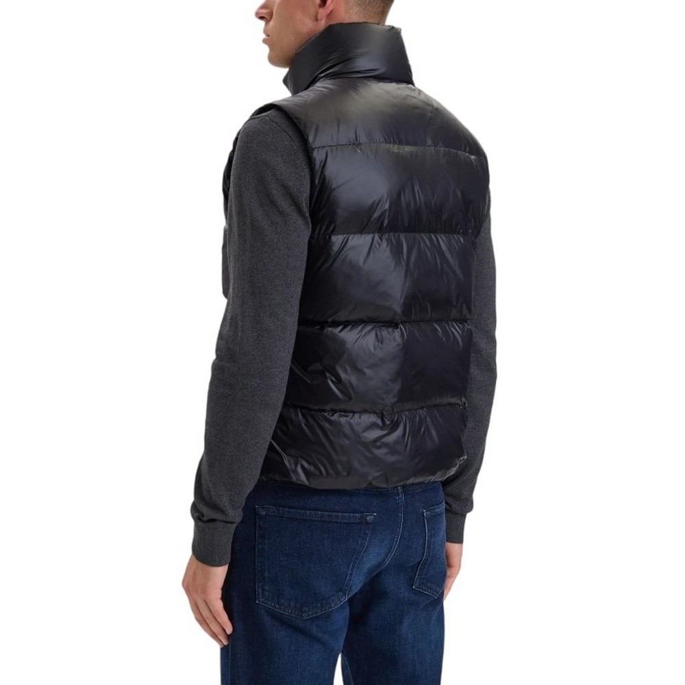 CALVIN KLEIN JEANS SVLSS GLOSSY STAND COLLAR DOWN ΜΠΟΥΦΑΝ ΑΜΑΝΙΚΟ ΑΝΔΡΙΚΟ BLACK