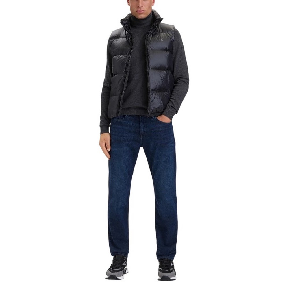 CALVIN KLEIN JEANS SVLSS GLOSSY STAND COLLAR DOWN ΜΠΟΥΦΑΝ ΑΜΑΝΙΚΟ ΑΝΔΡΙΚΟ BLACK